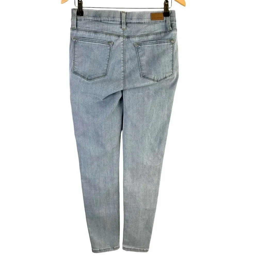 Judy Blue Pull-On Skinny Fit Jeans in Light Blue Wash, Size 7/28 - Picture 7 of 10
